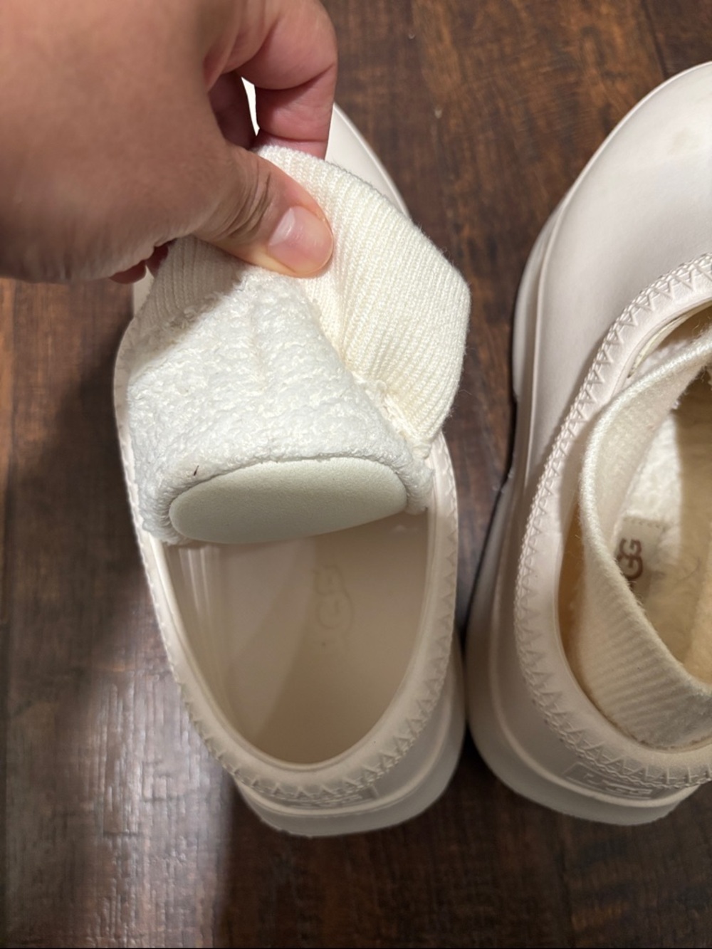 UGG Tasman x white removable sock slip on clog shoe rain boot - Picture 2 of 7